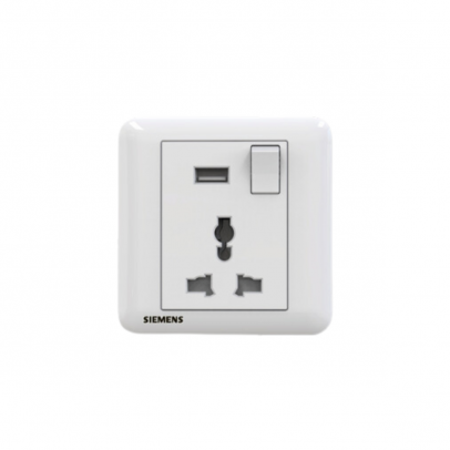 13A INTERNATIONAL SWITCH SOCKET SINGLE USB SOCKET [SIEMENS DELTA RELFA]